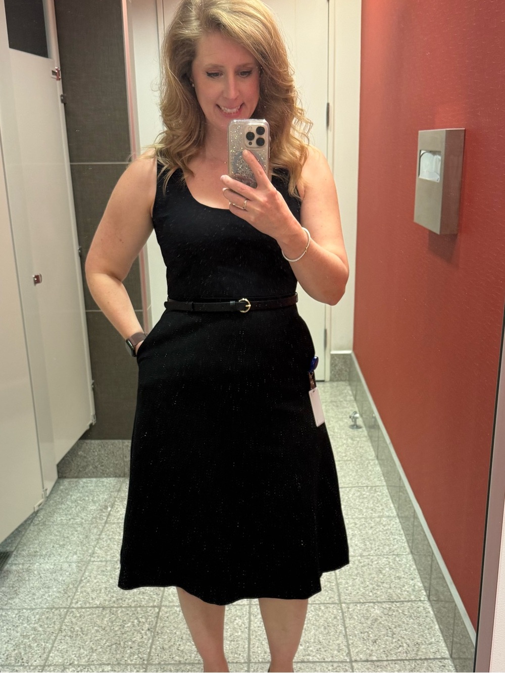 Black Ponte Ann Taylor Dress - Size 8
